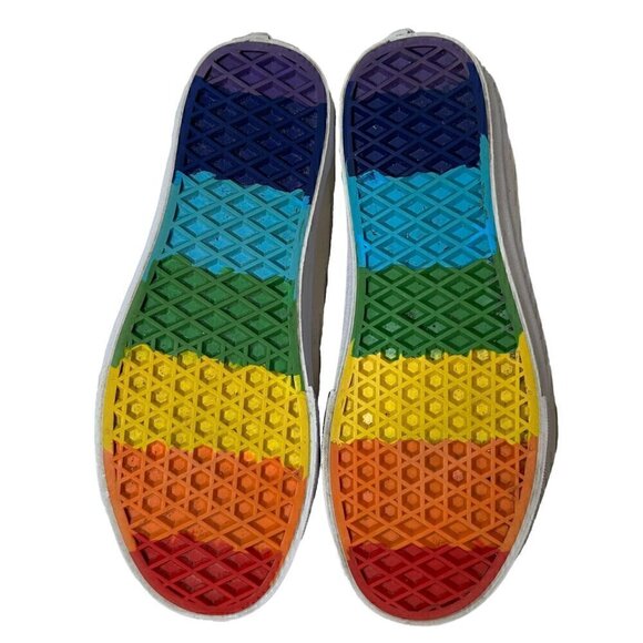 Vans Limited Edition Old Skool Rainbow Skate Sneaker Shoes - Picture 7 of 10